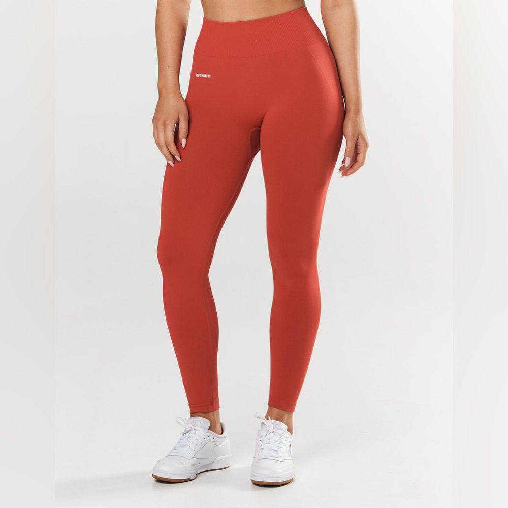 SECONDLEFT SEAMLESS FULL LENGTH TIGHTS - Red